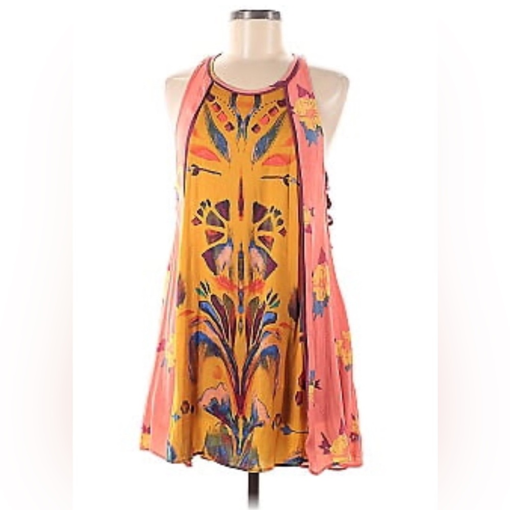 🌟Free People - Vintage Silky Artsy Top - Used - XS/TP
